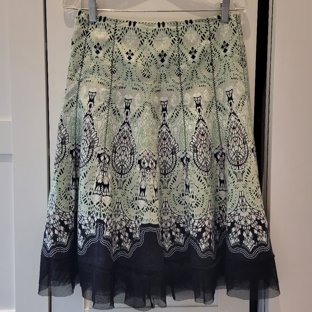 Gianni Bini Linen Lace Skirt